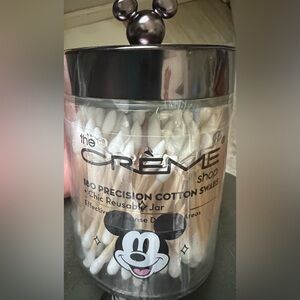 ⭐️NWT⭐️The Crème Shop ~ Mickey Mouse Reusable Cotton Swabs Jar~💫COLLAB W/DISNEY💫